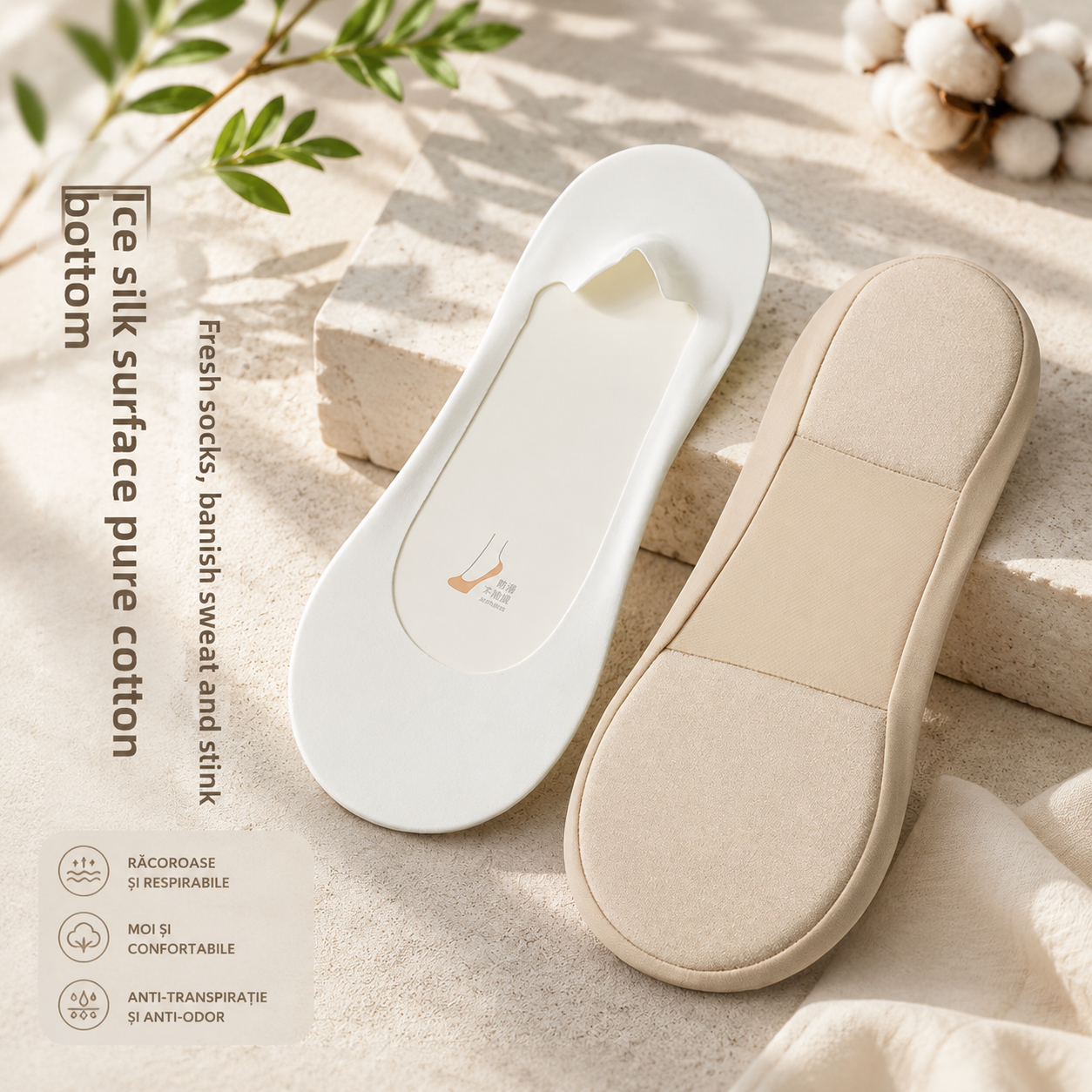 Izentivo SoftStep™ – Șosete Invizibile pentru Confort Zilnic