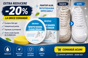 Cremă Premium pentru Curățarea Pantofilor Albi – Fără Apă, Rezultat Rapid