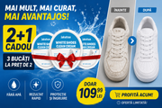 Cremă Premium pentru Curățarea Pantofilor Albi – Fără Apă, Rezultat Rapid